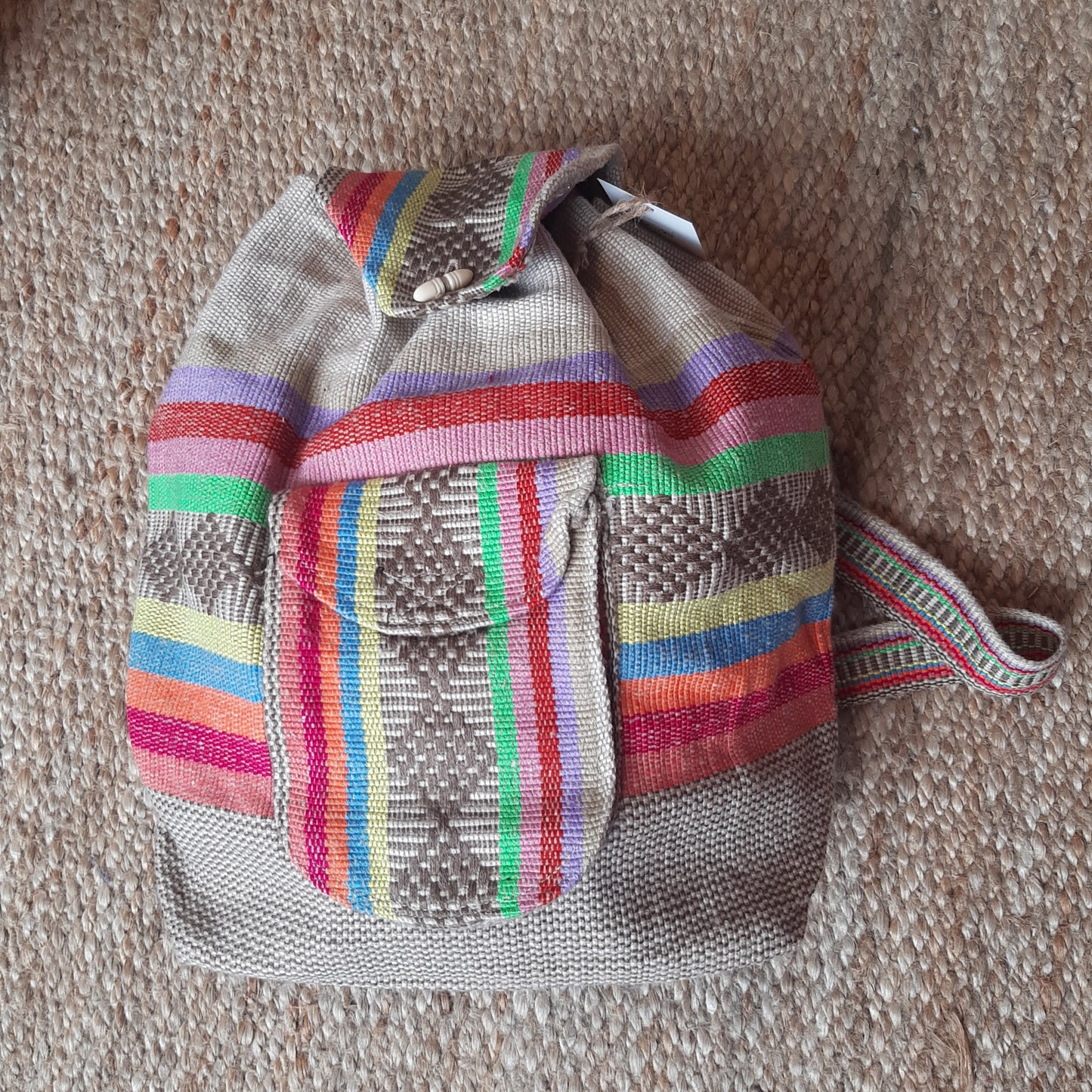 Bolso/mochila tejido trenzado