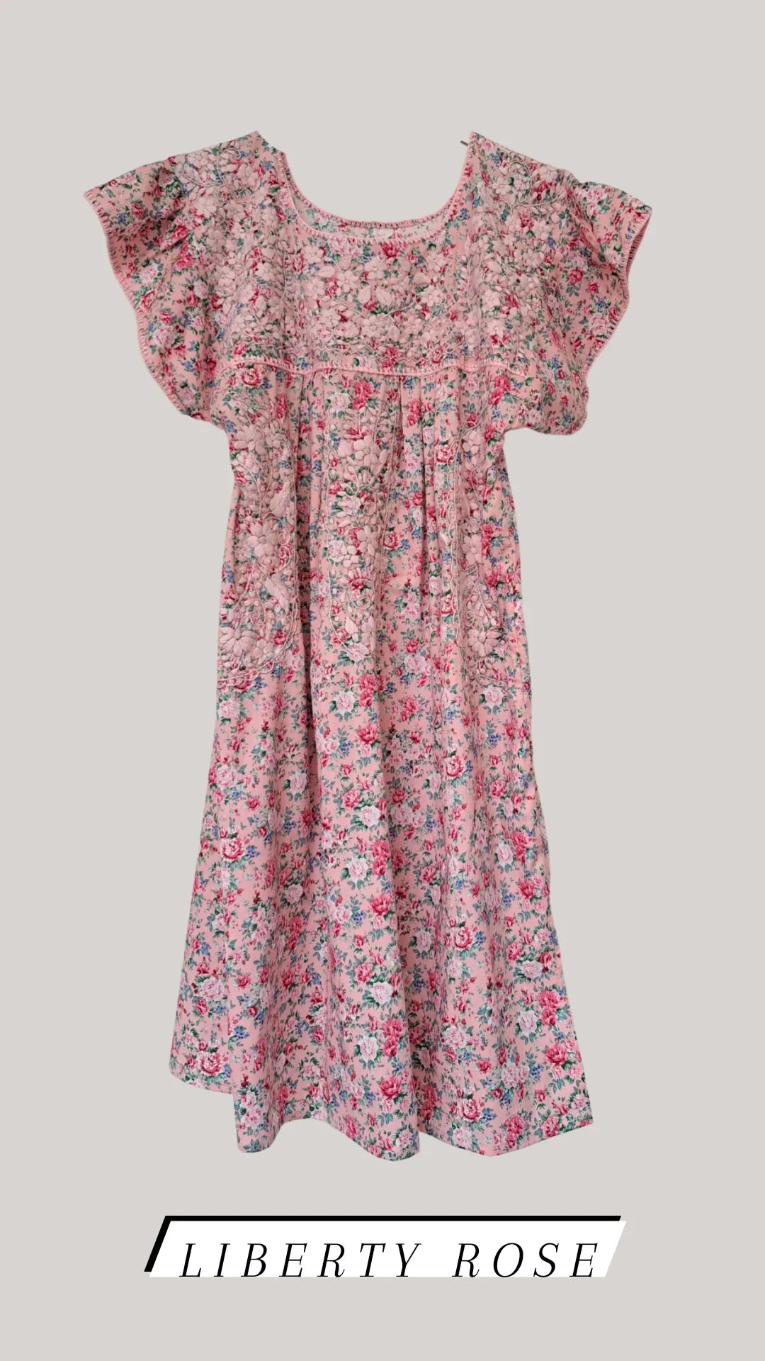 Vestidos bordados liberty cortos