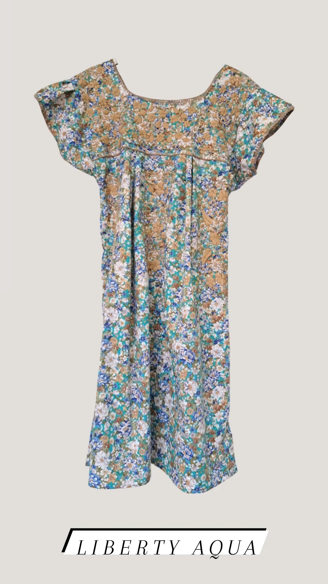 Vestidos bordados liberty cortos