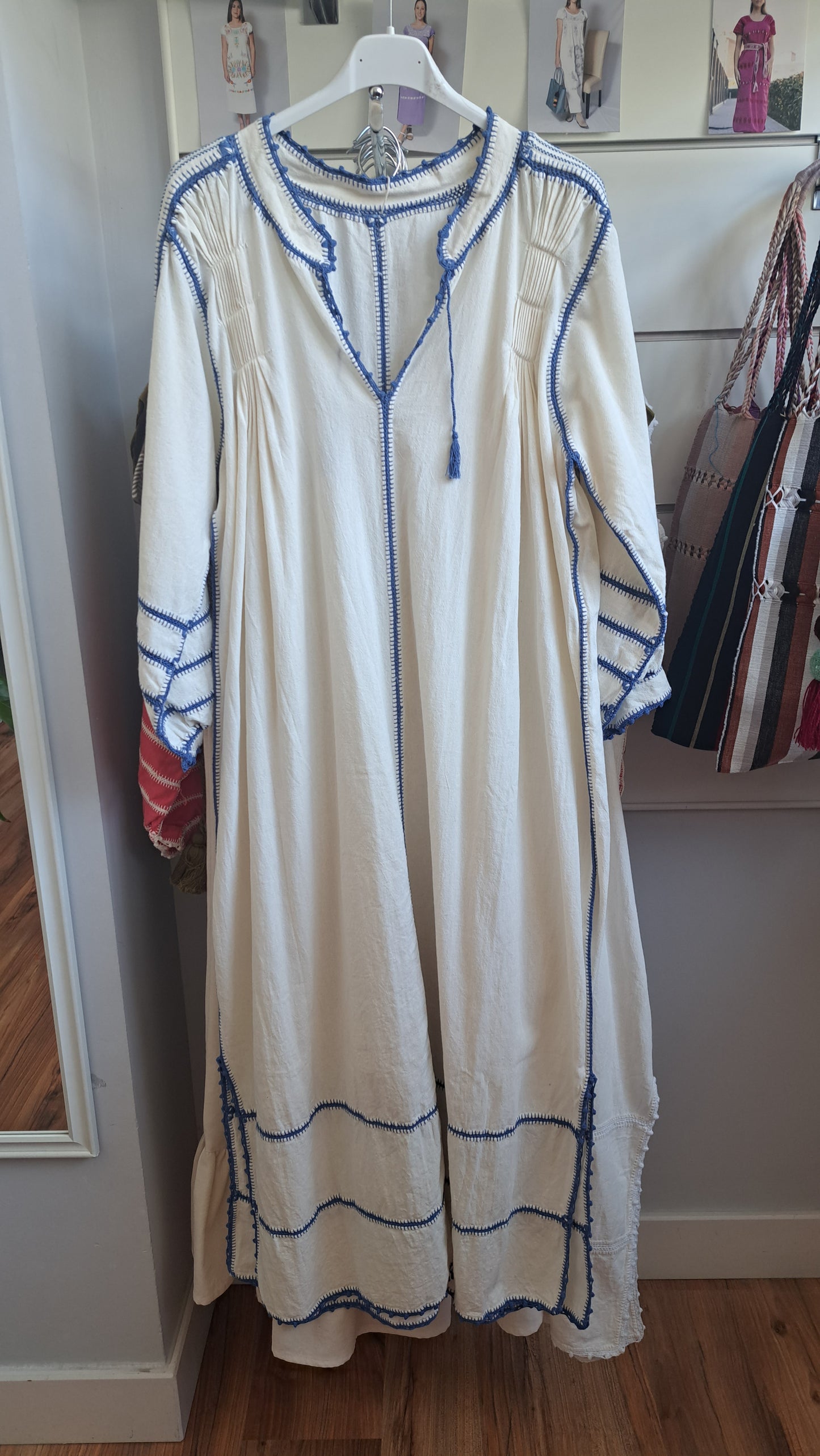 Vestido telar y crochet