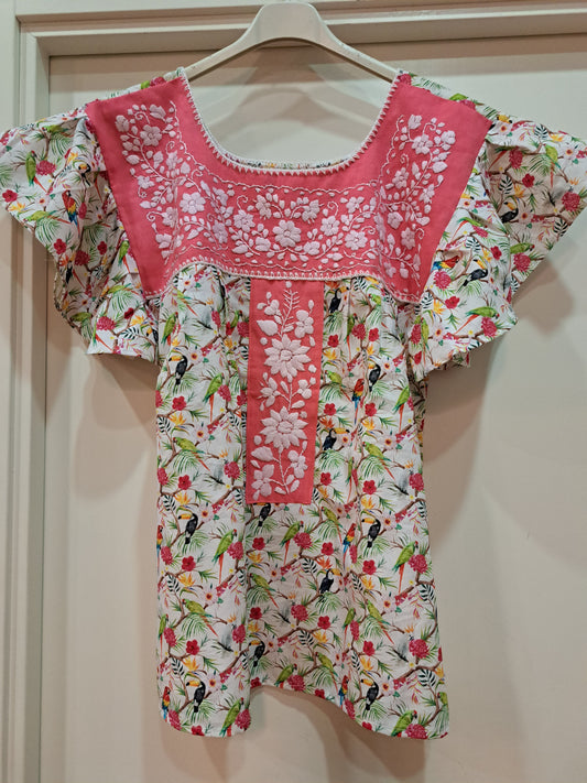 Blusa liberty pájaros