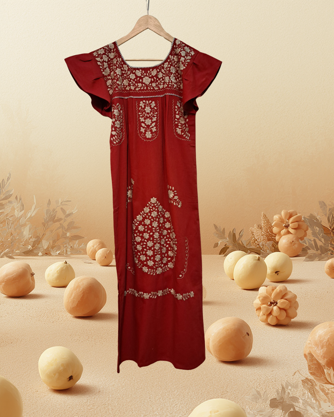 Vestido bordado Clásico Mariposa